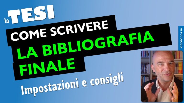 Esempi di Bibliografia per Tesina: Guida Pratica