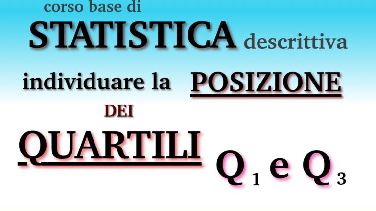 Comprendere i Quartili nella Statistica